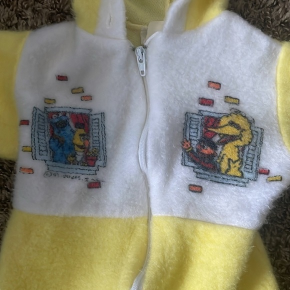 Sesame Street Vintage Baby Sleeper Zip Up Big Bird - Picture 2 of 6